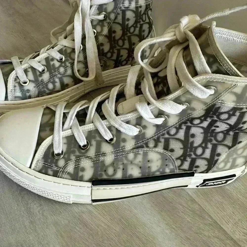 Christian Dior Oblique High Top Sneakers Mens Size 40 EU us 7 - Picture 11 of 16